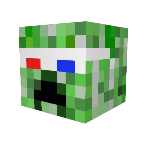 Dillonrathero Minecraft avatar head, 3D render