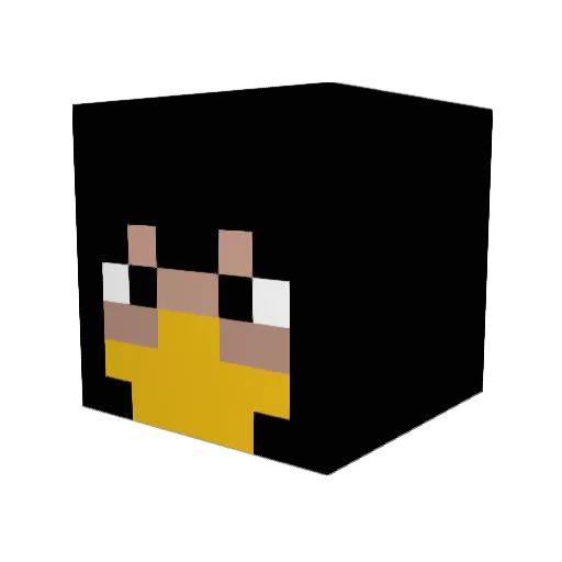 Dillorian Minecraft avatar head, 3D render