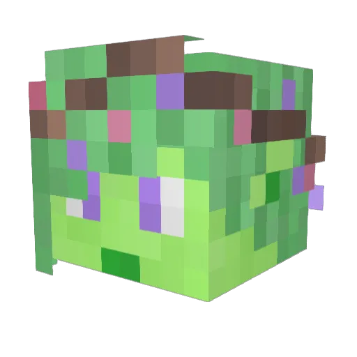 Dilloth Minecraft avatar head, 3D render