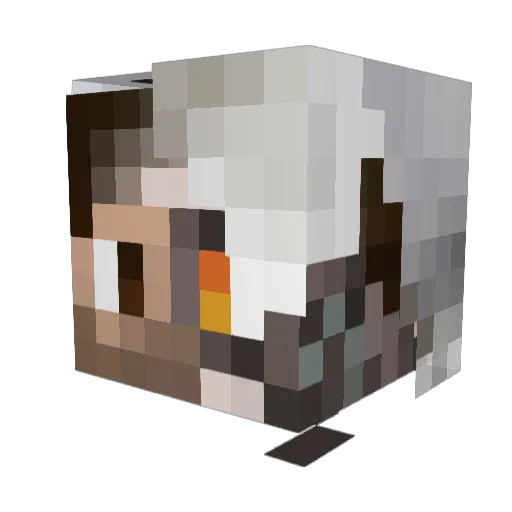 Dillregard Minecraft avatar head, 3D render