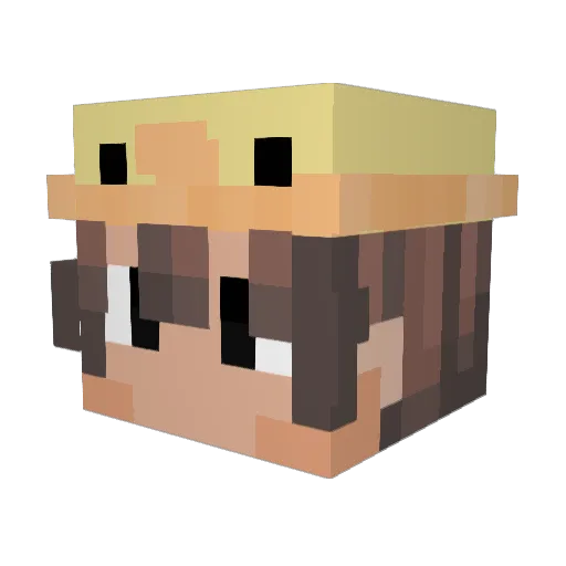 DillyB1lly Minecraft avatar head, 3D render