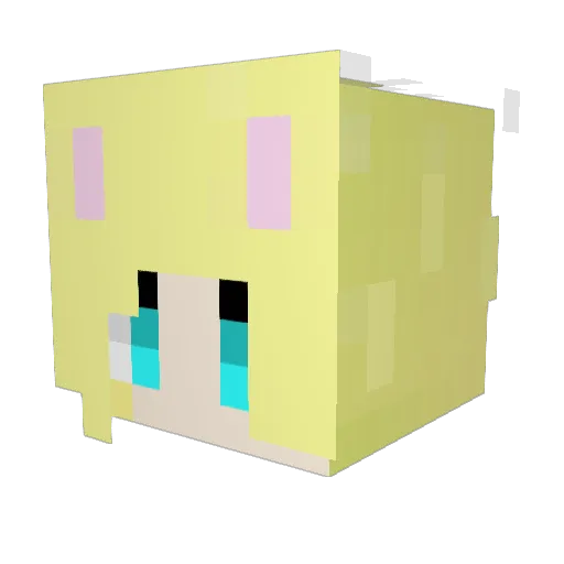 DillyNeko Minecraft avatar head, 3D render