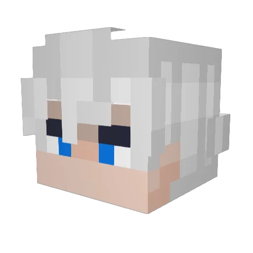 DillySonic Minecraft avatar head, 3D render