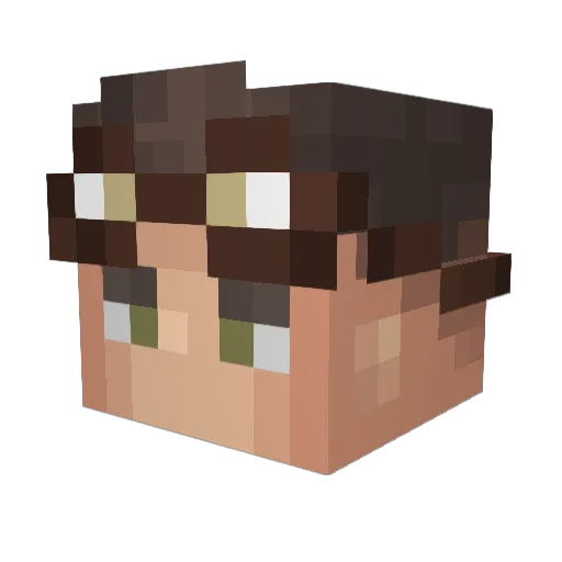 Dillyo Minecraft avatar head, 3D render