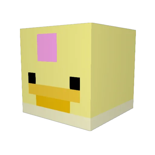 Dillyxyx Minecraft avatar head, 3D render