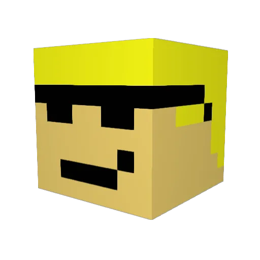 DilonKo Minecraft avatar head, 3D render