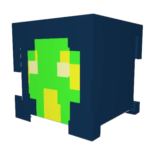 Dilophie Minecraft avatar head, 3D render