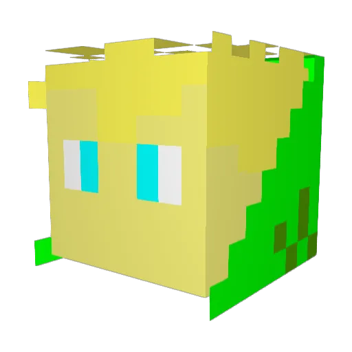 Dilrelish Minecraft avatar head, 3D render