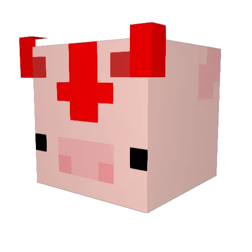 DilucTop Minecraft avatar head, 3D render