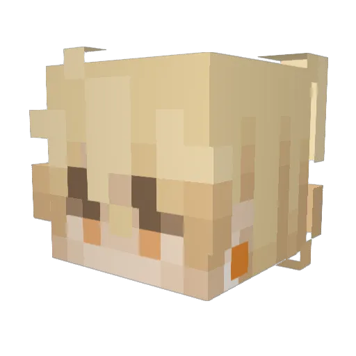 Diluc_Ragnvindr Minecraft avatar head, 3D render