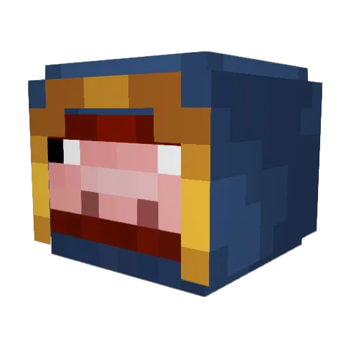 Dim4ikShot Minecraft avatar head, 3D render