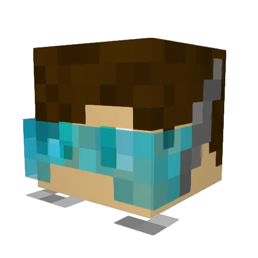 DimJungle94 Minecraft avatar head, 3D render