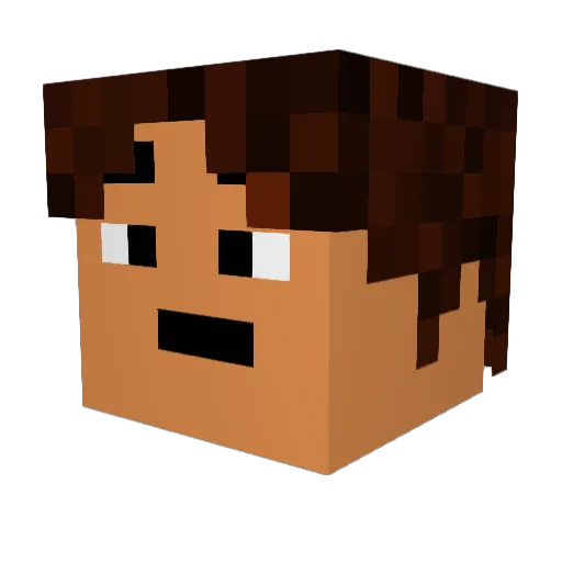 DimZeEpic Minecraft avatar head, 3D render