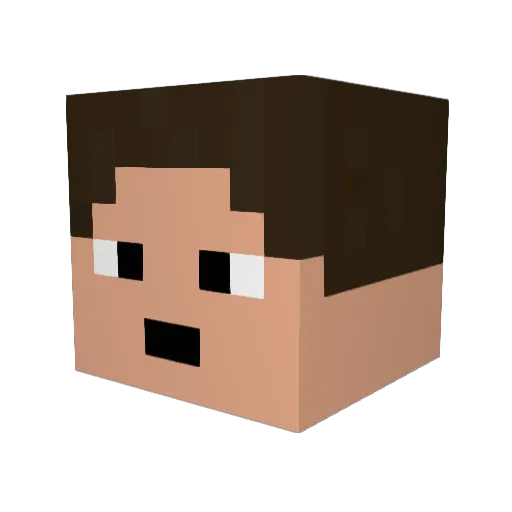 DimaOstakhov Minecraft avatar head, 3D render