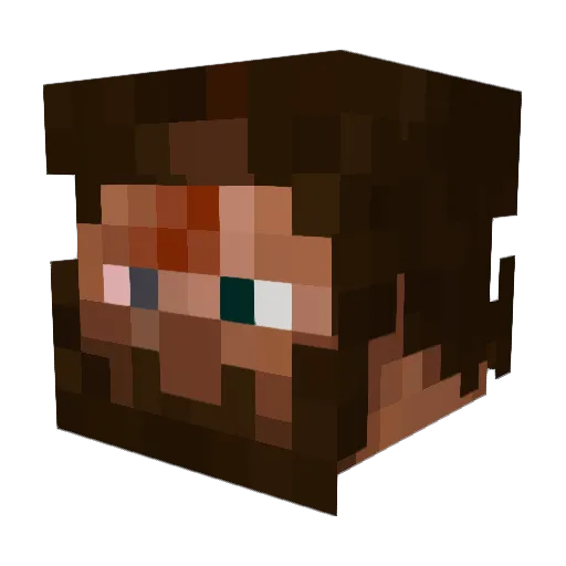 Diman912 Minecraft avatar head, 3D render