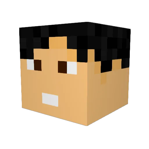 Dimarioo Minecraft avatar head, 3D render
