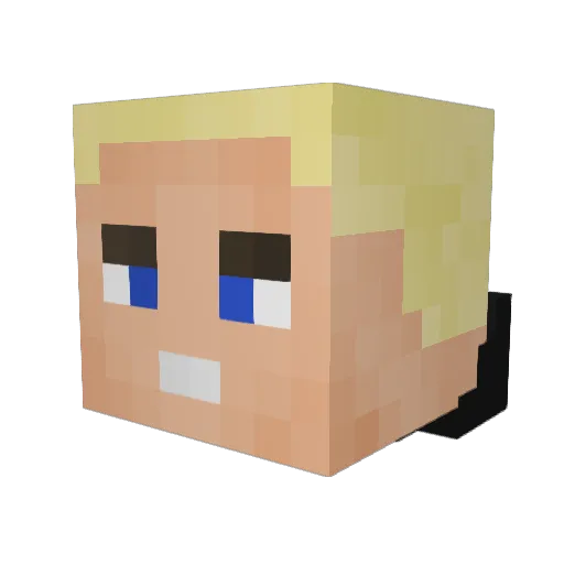 Dimax666 Minecraft avatar head, 3D render