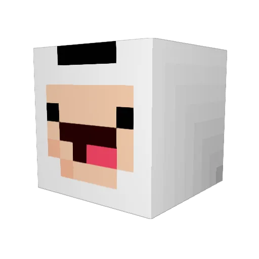 Dimba Minecraft avatar head, 3D render