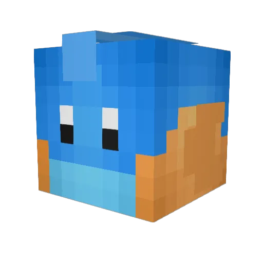 Dimension_T Minecraft avatar head, 3D render