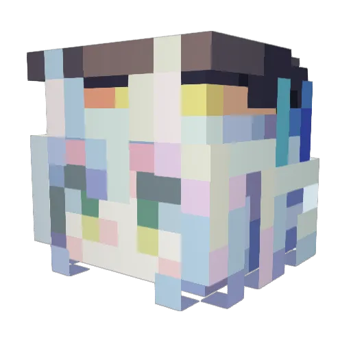 DimensionalArk Minecraft avatar head, 3D render