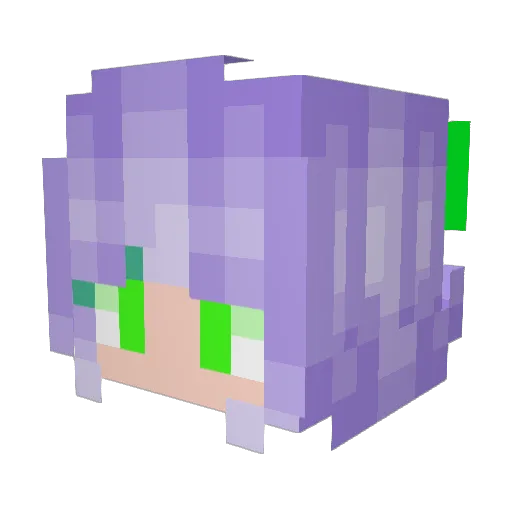 DimensionalFox Minecraft avatar head, 3D render