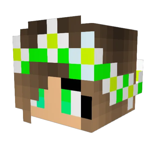 Dimik_GG Minecraft avatar head, 3D render
