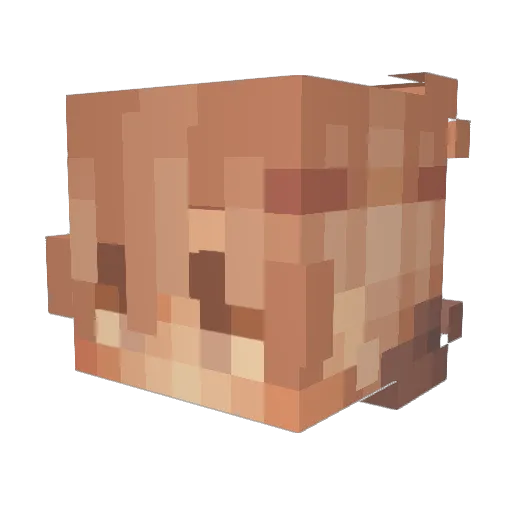 Dimina07 Minecraft avatar head, 3D render