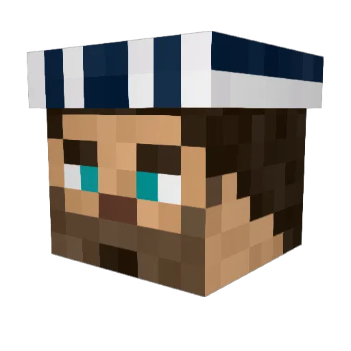 DiminutivGiraffe Minecraft avatar head, 3D render