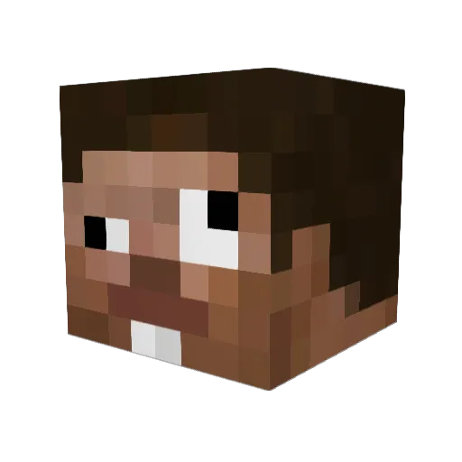 Dimitri22204 Minecraft avatar head, 3D render