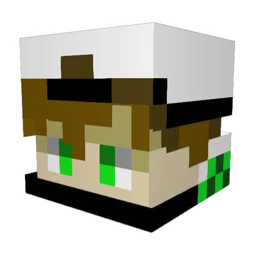 DimitriLoL56 Minecraft avatar head, 3D render