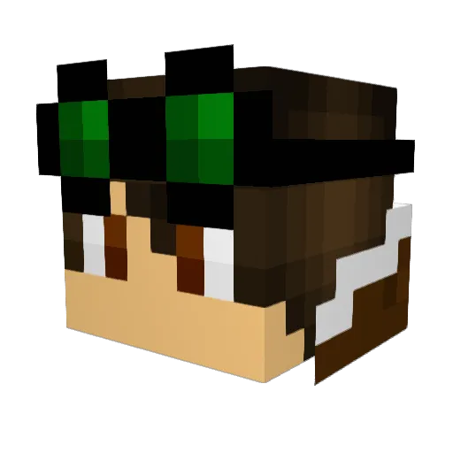 DimitriW Minecraft avatar head, 3D render