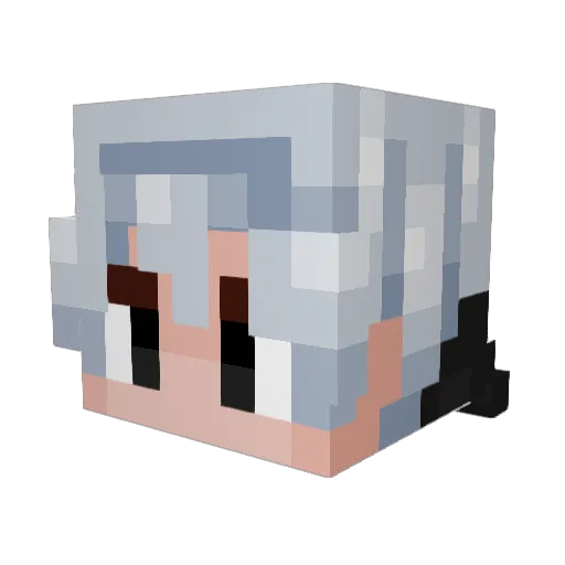 DimkinCraft Minecraft avatar head, 3D render