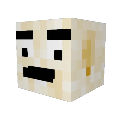 Dimma_033 Minecraft avatar head, 3D render