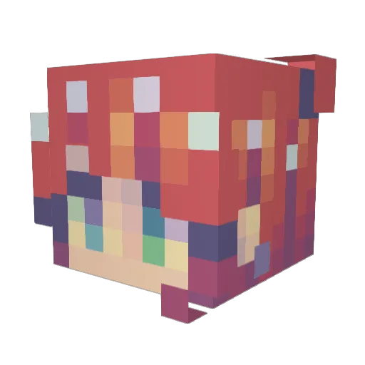 Dimmeria Minecraft avatar head, 3D render