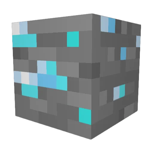 Dimnds Minecraft avatar head, 3D render