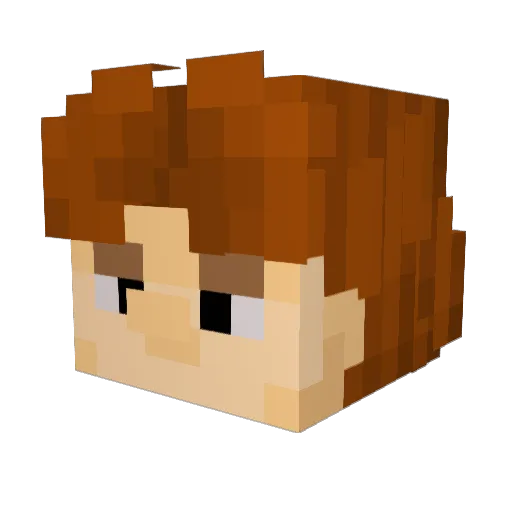 Dimonss Minecraft avatar head, 3D render