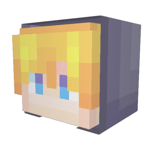 Dimoo1 Minecraft avatar head, 3D render