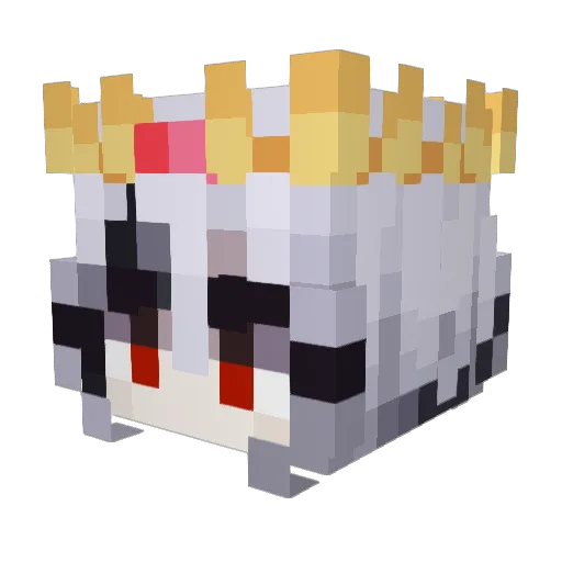 Dimplez Minecraft avatar head, 3D render