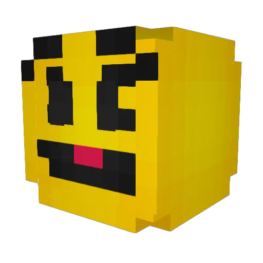 Dimsii Minecraft avatar head, 3D render