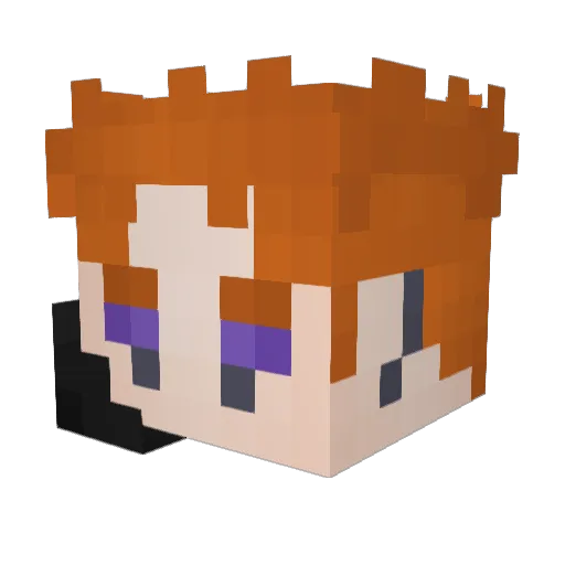 Dimssss Minecraft avatar head, 3D render