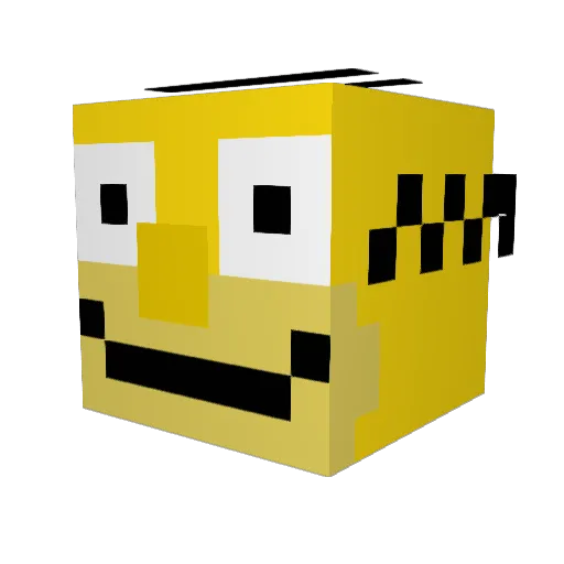 Dimuchi Minecraft avatar head, 3D render