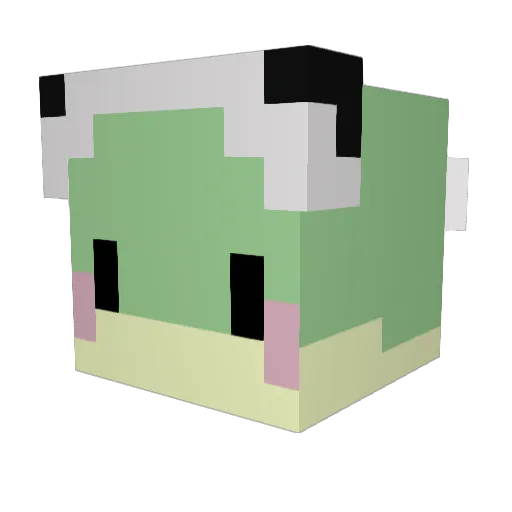 DinDiiin Minecraft avatar head, 3D render