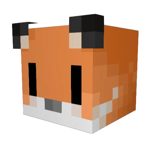 Din_Fox Minecraft avatar head, 3D render