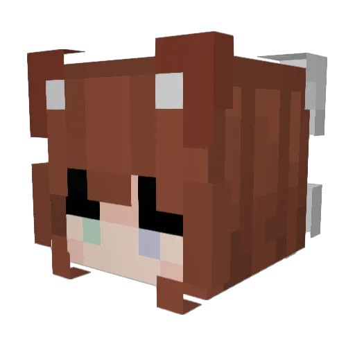 Dina26 Minecraft avatar head, 3D render