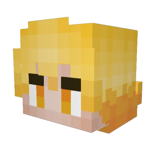 Dinacive Minecraft avatar head, 3D render
