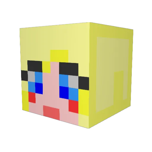Dinah1006 Minecraft avatar head, 3D render