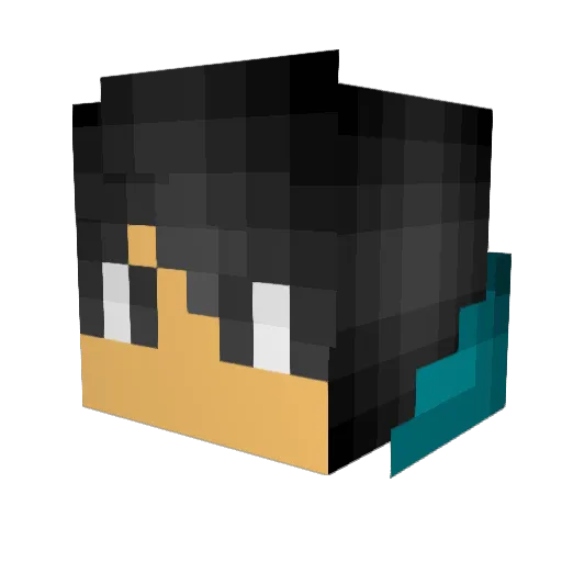 DinalePvP_ Minecraft avatar head, 3D render