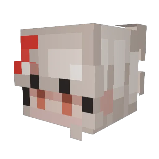 Dinaltium Minecraft avatar head, 3D render