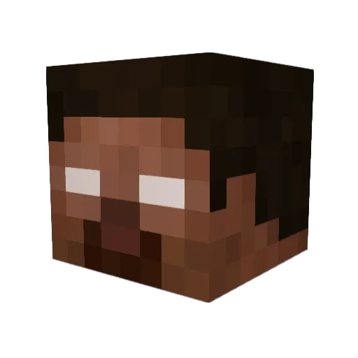 Dinamik79 Minecraft avatar head, 3D render