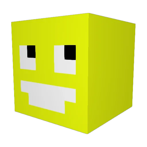 Dinamo3YT Minecraft avatar head, 3D render